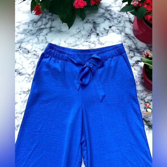 MAISON D AMELIE NEW CROPPED WIDE LEG PANTS EXTRA SMALL OVERSIZED - Picture 2 of 5